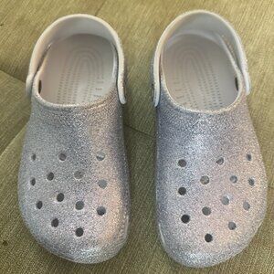 Lavender Sparkle Crocs Youth Size 3